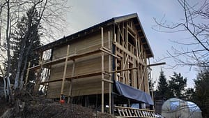 внешняя отделка каркасного дома имитацией бруса в Сопках Выборгский район