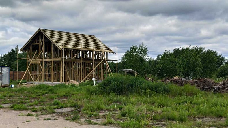 силовой каркас дома с монтажом металлочерепицы под ключ в Углово 6 силовой каркас дома с монтажом металлочерепицы под ключ в Углово