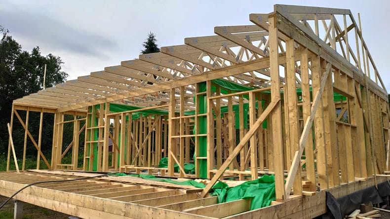 Каркас дома с кровлей и утеплением в Ермилово 4 Каркас дома с кровлей и утеплением в Ермилово