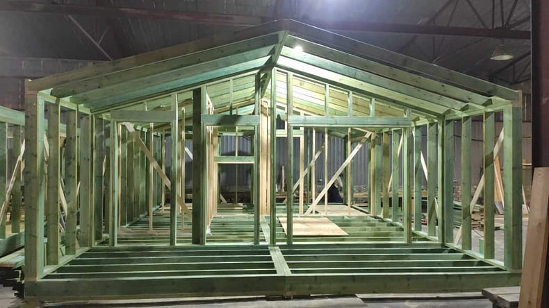 Модульный каркасный дом под ключ: строительство в производственном цеху 4 Модульный каркасный дом под ключ: строительство в производственном цеху