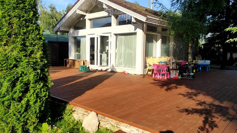 трехуровневая терраса к дому в Семиозерье 5 трехуровневая терраса к дому в Семиозерье