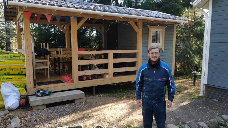 еседка для дачи в Симагино: готовый проект 2-в-1 «терраса + сыроварня 4 еседка для дачи в Симагино: готовый проект 2-в-1 «терраса + сыроварня