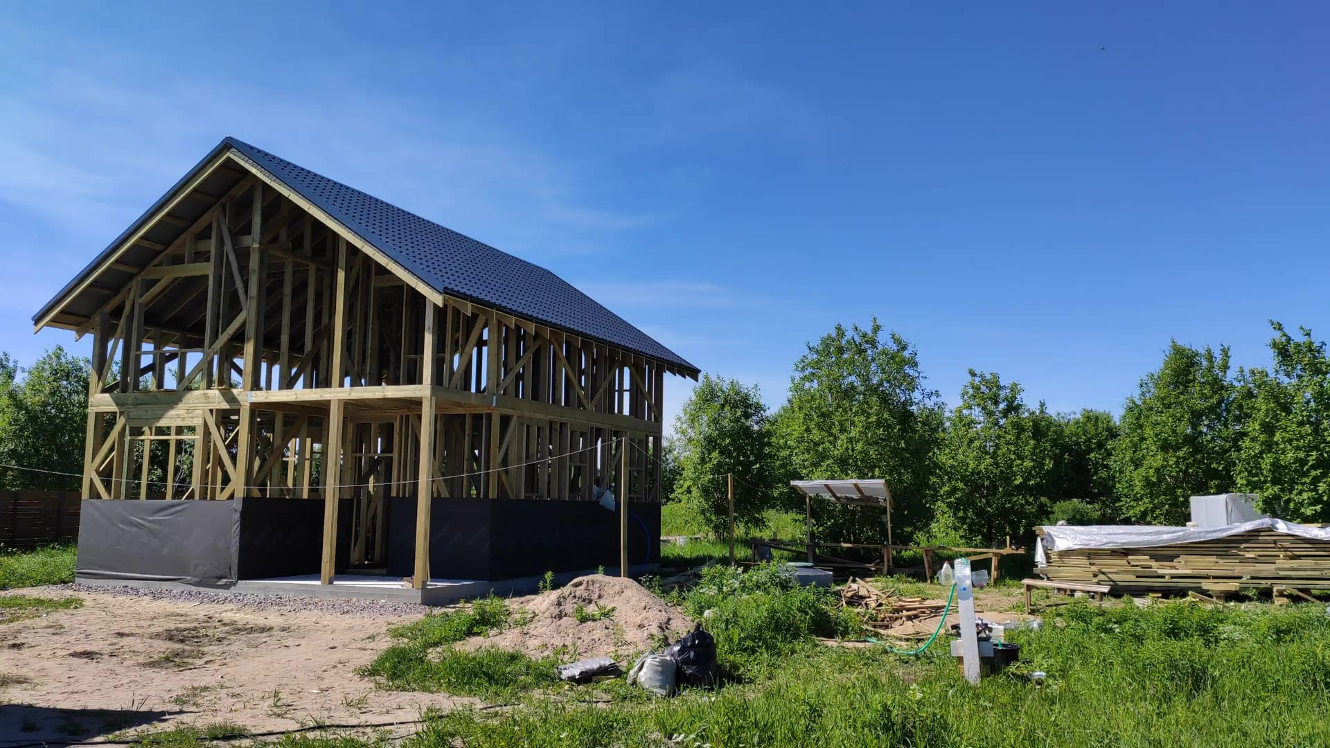 Бригада плотников в СПб и Ленобласти - профессиональное строительство под ключ 3 Готовый каркасный дом построенный нашей бригадой плотников в СПб