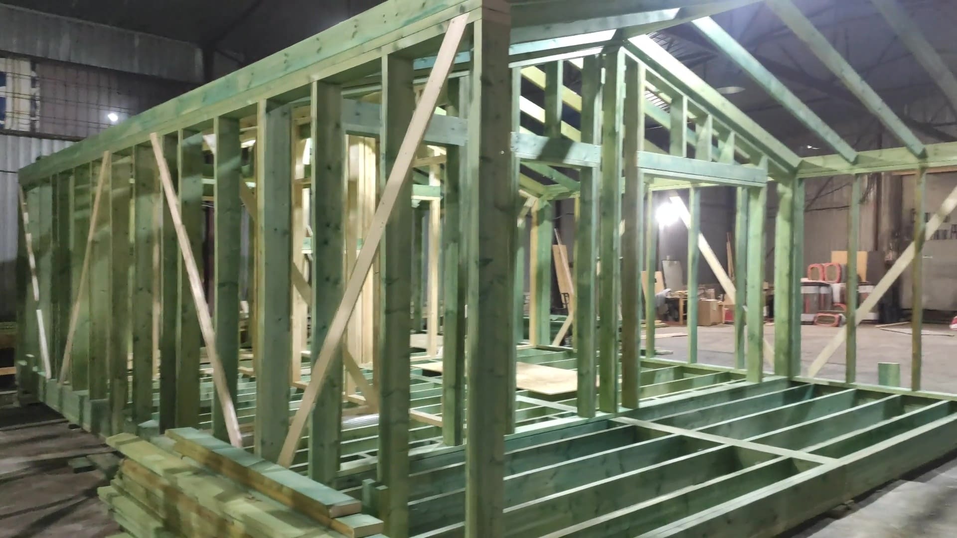 Каркас дома под ключ в СПб и Ленобласти 3 Готовая конструкция каркаса дома под кровлю в ЛО